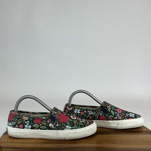 Womens Keds Riffle Paper Co. Blue Canvas Floral Casual Sneakers Shoes Size 7.5 M